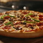 Mouthwatering supreme pizza fresh out of the oven