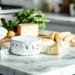 featuring of goose cheese ready to serve.