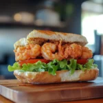 Authentic Shrimp Po'Boy Sandwich