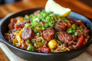 Cajun Sausage and Rice Skillet