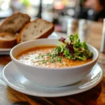 Protein-rich lentil soup served