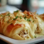 cheesy chicken-filled crescents