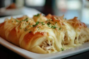 cheesy chicken-filled crescents