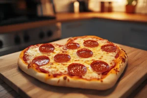heart-shaped pizza