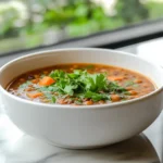 protein-rich lentil soup