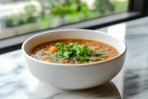 protein-rich lentil soup