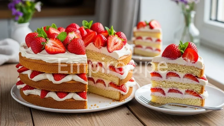 Layered Strawberry Cake