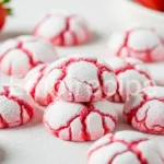 Strawberry Crinkle Cookies