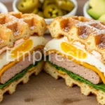 Mini Waffle Breakfast Sandwiches