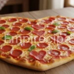 Heart Shaped Pepperoni Pizza