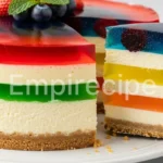 Colorful Gelatin Cheesecake