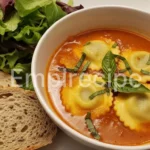 Three-Cheese Ravioli "Lasagna" Soup
