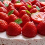 No Bake Strawberry Cheesecake