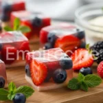 Homemade Berry Gelatin Squares