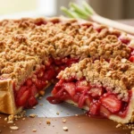 Strawberry Rhubarb Pie with Crumb