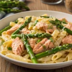 Creamy Salmon and Asparagus Pasta