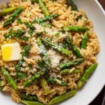 Garlic Butter Asparagus Orzo