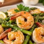 Lemon Garlic Shrimp and Asparagus