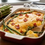 Cheesy Asparagus Casserole with Bacon