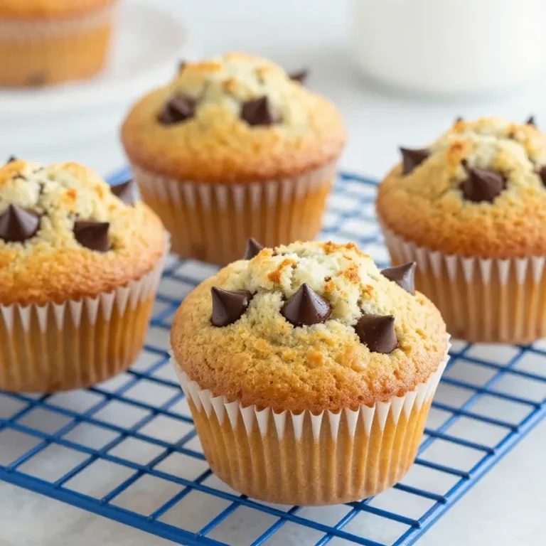 Freshly baked Greek yogurt banana oat muffins on a wooden table.