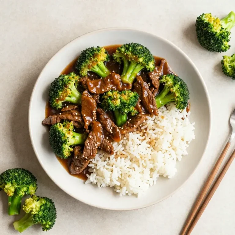 A bowl of paleo keto beef and broccoli stir fry with tender beef slices, bright green broccoli, and a savory sauce.